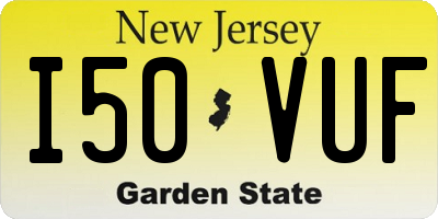 NJ license plate I50VUF