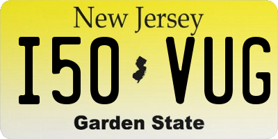 NJ license plate I50VUG