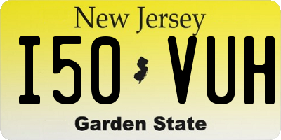 NJ license plate I50VUH