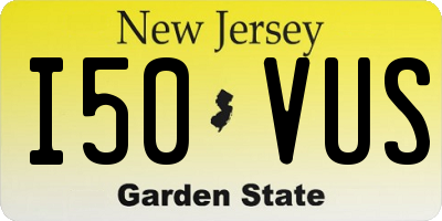 NJ license plate I50VUS