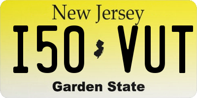 NJ license plate I50VUT