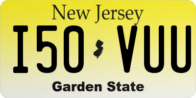 NJ license plate I50VUU