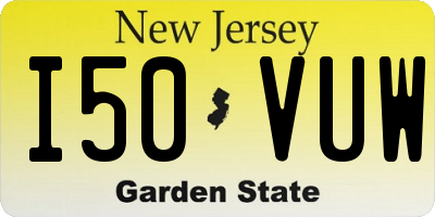 NJ license plate I50VUW