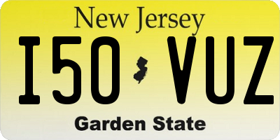 NJ license plate I50VUZ
