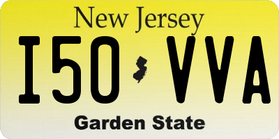 NJ license plate I50VVA