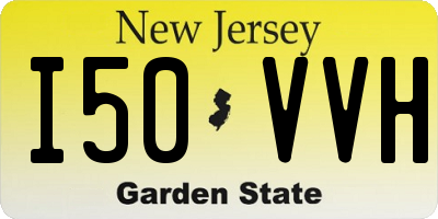 NJ license plate I50VVH