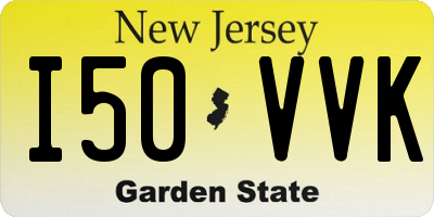 NJ license plate I50VVK