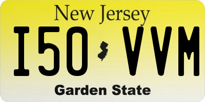 NJ license plate I50VVM