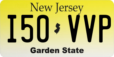NJ license plate I50VVP