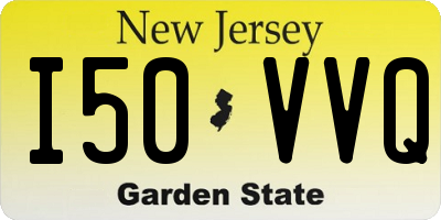 NJ license plate I50VVQ