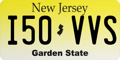 NJ license plate I50VVS
