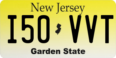 NJ license plate I50VVT