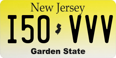 NJ license plate I50VVV