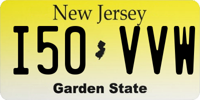 NJ license plate I50VVW