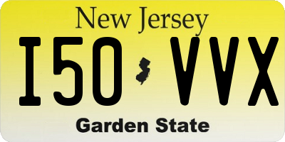 NJ license plate I50VVX