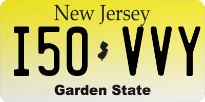 NJ license plate I50VVY