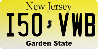 NJ license plate I50VWB