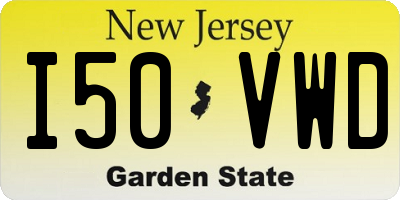 NJ license plate I50VWD