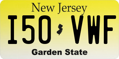 NJ license plate I50VWF