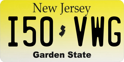 NJ license plate I50VWG