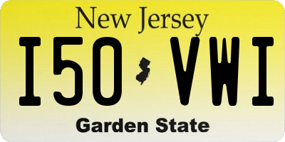 NJ license plate I50VWI