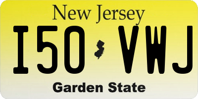 NJ license plate I50VWJ