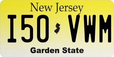 NJ license plate I50VWM