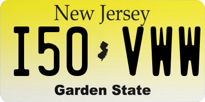 NJ license plate I50VWW