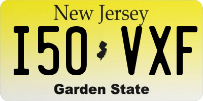 NJ license plate I50VXF