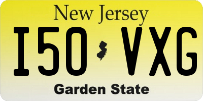 NJ license plate I50VXG