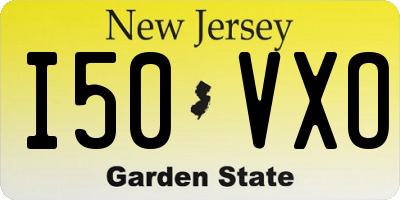 NJ license plate I50VXO
