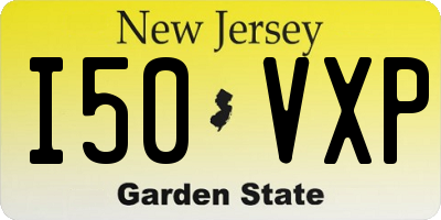 NJ license plate I50VXP