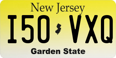 NJ license plate I50VXQ