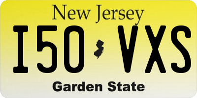 NJ license plate I50VXS