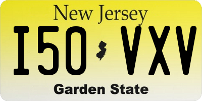 NJ license plate I50VXV