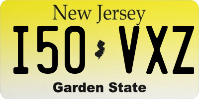 NJ license plate I50VXZ