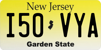 NJ license plate I50VYA