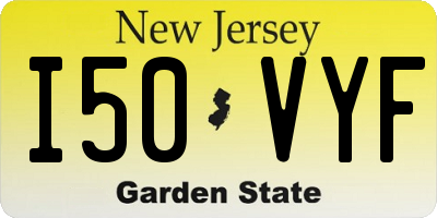 NJ license plate I50VYF