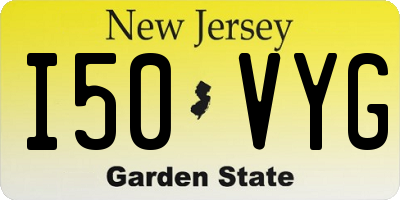 NJ license plate I50VYG