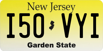 NJ license plate I50VYI