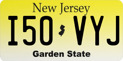 NJ license plate I50VYJ