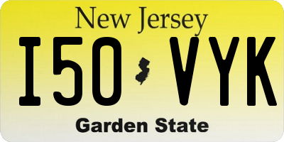 NJ license plate I50VYK
