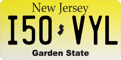 NJ license plate I50VYL