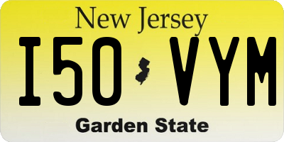 NJ license plate I50VYM