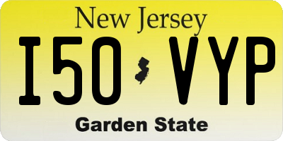 NJ license plate I50VYP