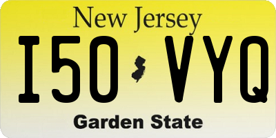 NJ license plate I50VYQ
