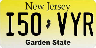 NJ license plate I50VYR
