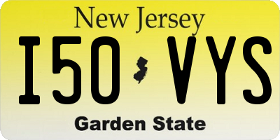 NJ license plate I50VYS