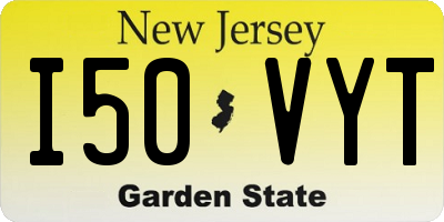 NJ license plate I50VYT