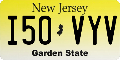 NJ license plate I50VYV